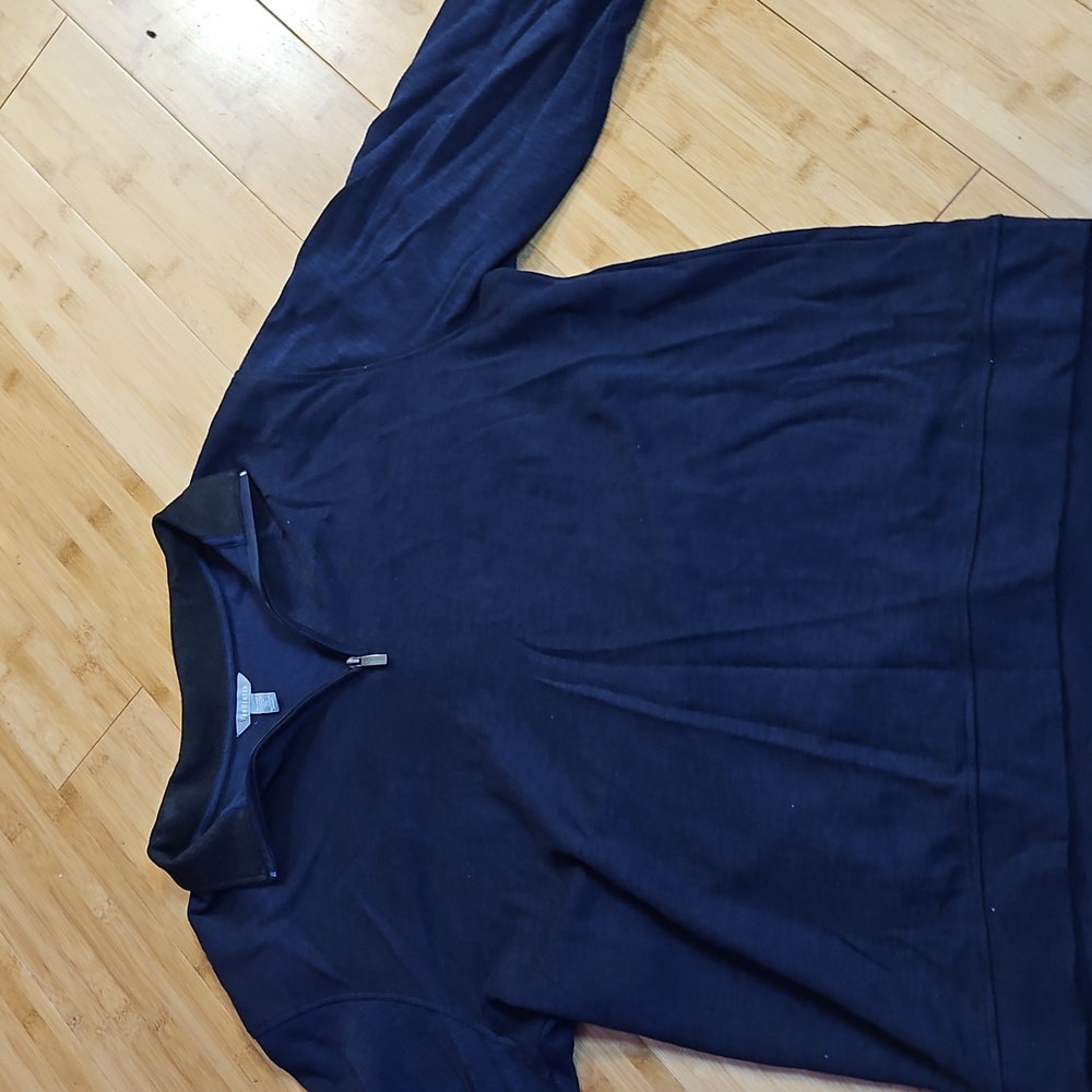 Van Heusen Dark Blue Cotton Blend Top